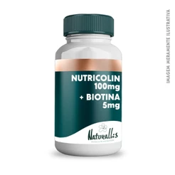 Nutricolin 100mg + Biotina 5mg - Pele, cabelos e unhas - 30 cápsulas