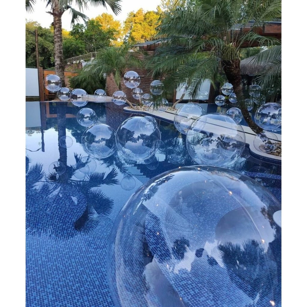 10 Balão Bubble Transparente Bobo 5" 8" 10" 18" 20" 24" Polegadas Top de Bolo