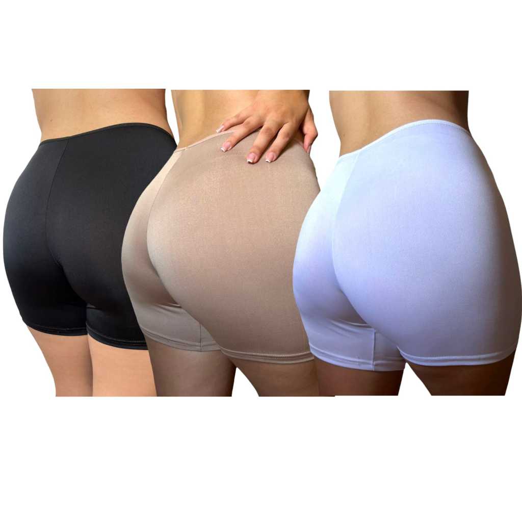 3 Shorts Segunda Pele Anágua em Oferta na Shopee