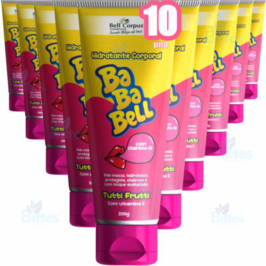 KIT 10 Hidratantes Corporais Perfumado Tutti Frutti BELL CORPUS