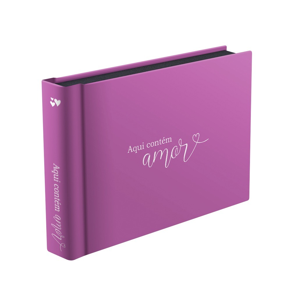 Álbum de Fotos Autocolante 10x15 para 20 Fotos – Capa Fotográfica "Aqui Contém Amor" ❤️