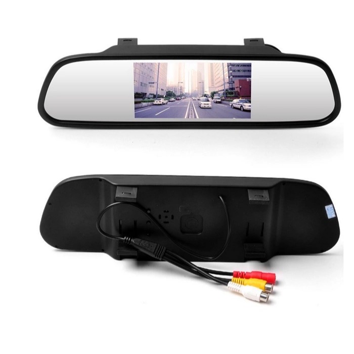 Espelho Retrovisor Monitor Câmera De Ré Tela 4.3 Lcd 1080p