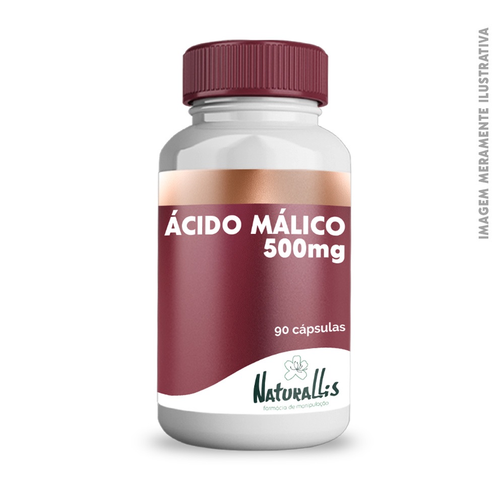 Ácido Málico 500mg - 60 cápsulas em Oferta na Shopee