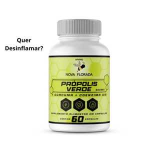 Extrato de Própolis Verde + Cúrcuma + Coenzima Q10 (60cápsulas). em Oferta na Shopee