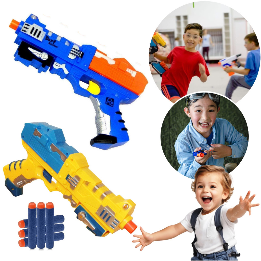 Lançador De Dardos Pistola Arminha De Brinquedo C/ 6 Dardos