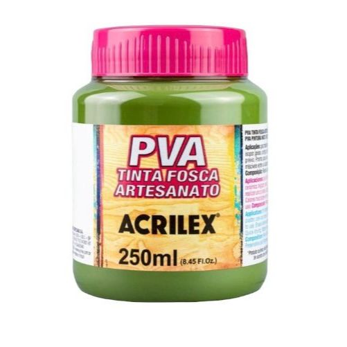 Tinta PVA Artesanato Verde Oliva 250ml Acrilex p/ Madeira em Oferta na Shopee