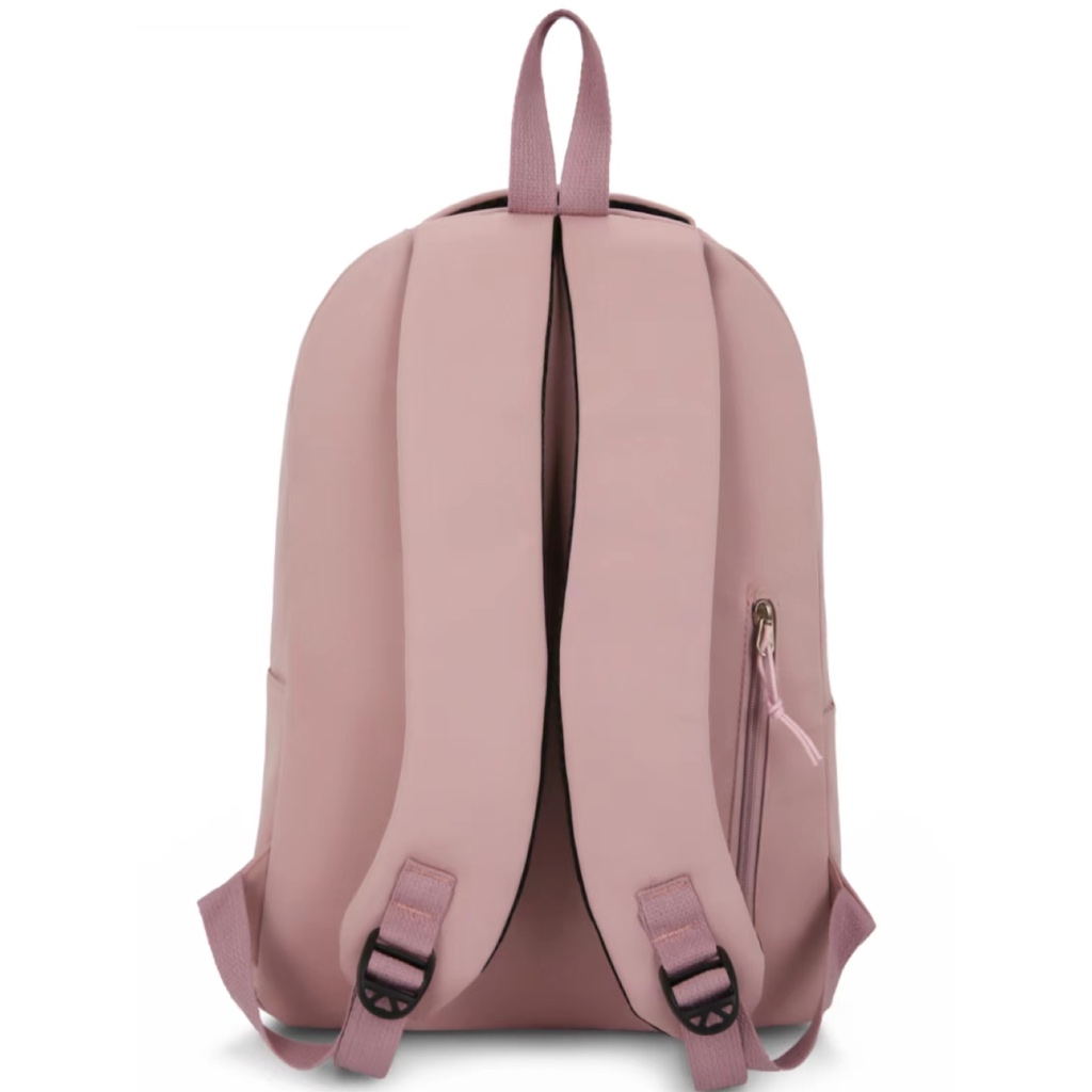 Mochila Feminina Masculina Com Pelúcia Para Escolar Grande Delicada Costurada Reforçada Nylon Resistente Multineos — imagem 2 de 2