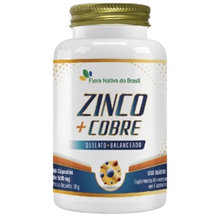 Suplemento Mineral De Zinco E Cobre Quelato 60caps em Oferta na Shopee