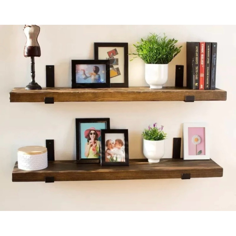 Kit 4 Prateleira Industrial Com Mão francesa de ferro invertida Nicho Decoração Rustica Casa Moderna em Oferta na Shopee