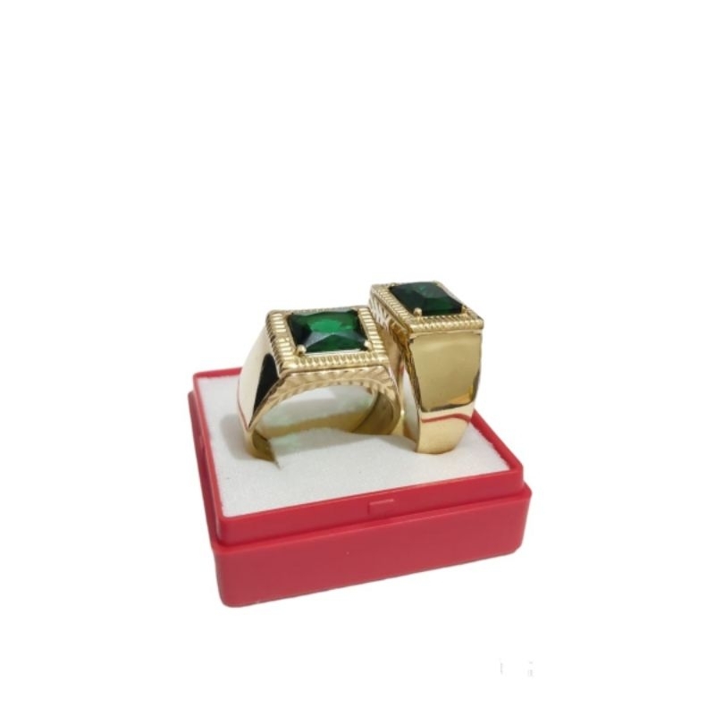 Anel De Formatura Verde Enfermagem Medicina Veterinaria Masculino Com Pedra Verde De Moeda Antiga