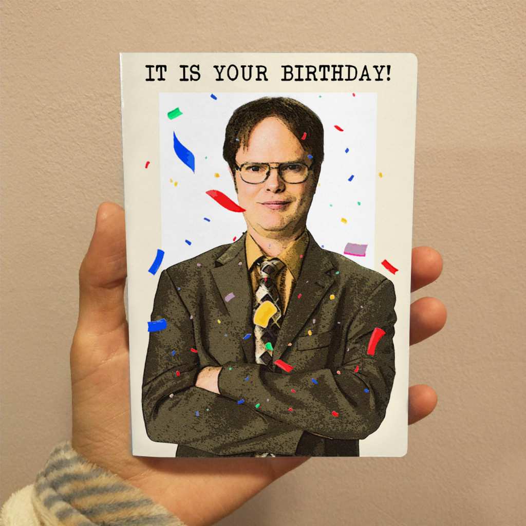 Cartão presente aniversário  Dwight Schrute