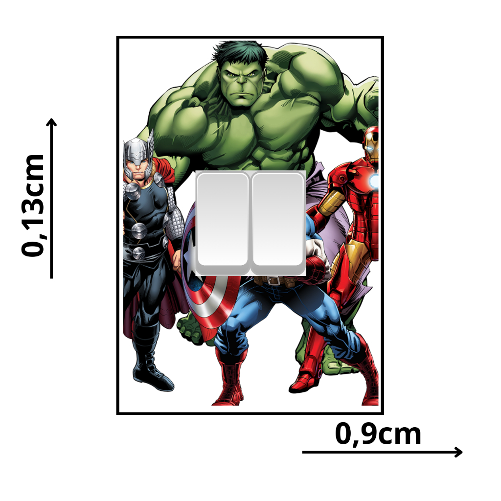 Adesivo De Interruptor Marvel, Homem Aranha, herois,infantil,menino,menina