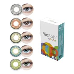 Lentes De Contato Bimestral Colorida Biosoft Colors com Estojo