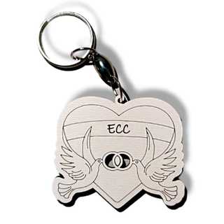 Chaveiros Lembrancinha ECC Relicioso em MDF em Oferta na Shopee