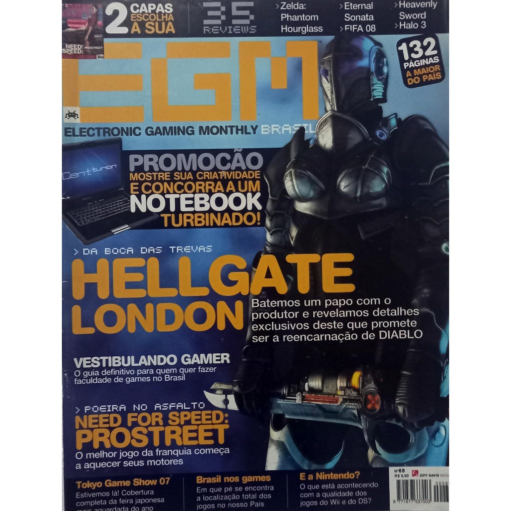 Revista de videogame EGM 69 - Hellgate London - Need For Speed Prostreet - God of War