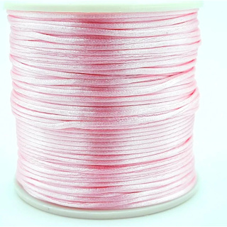 Fio De Seda Cordão Rabo De Rato 1 Mm Rolo Com 100 Cor Rosa Bebe em Oferta na Shopee