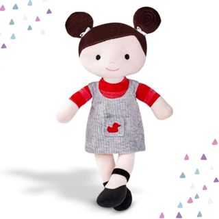 Boneca Pelúcia Pano Infantil Lara Antialérgico e Lavável Naninha Fofinha e Macia Menina Criança em Oferta na Shopee