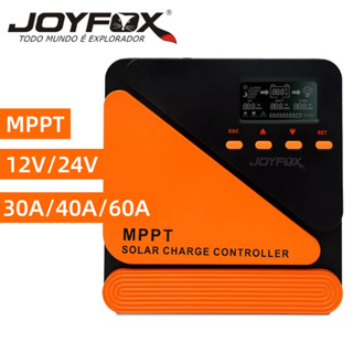 Controlador De Carga Painel Solar MPPT 20A/40A/60A JOYFOX 12V/24V/48V em Oferta na Shopee
