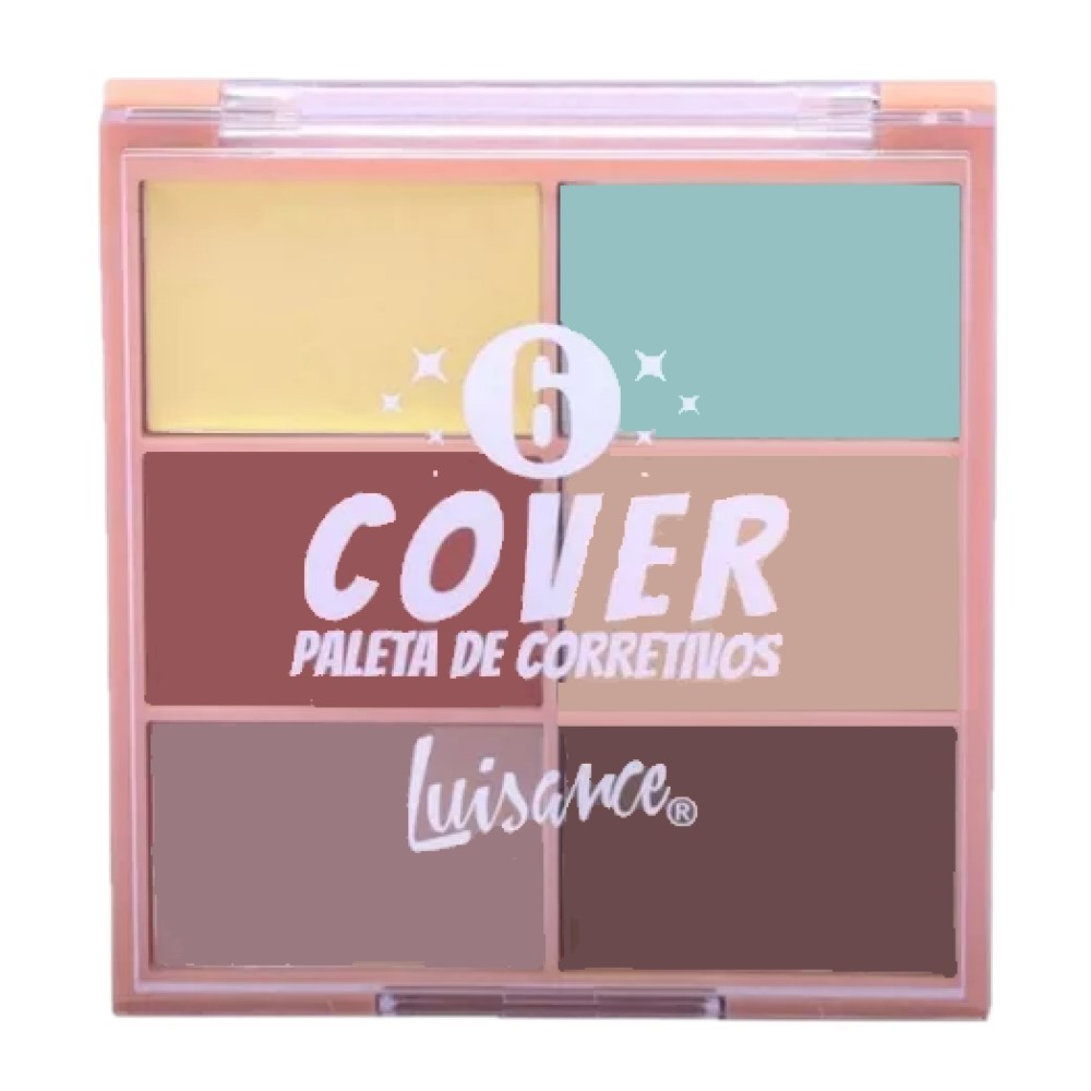 Paleta de Corretivo e Contorno Facial Luisance 6 Cores