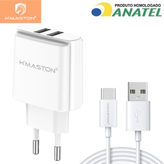 H'maston Y50 Fonte Carregador Turbo 4.1A Original  2 Usb  1Metro  20W Para Android iPhone em Oferta na Shopee