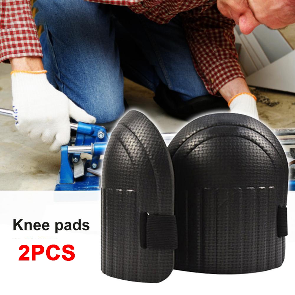 Joelheira De Protecao Multiuso Preta Resistente Construção Civil Par - Assentar Piso, Porcelanato. Protege O Joelho Do Assentador Em Eva