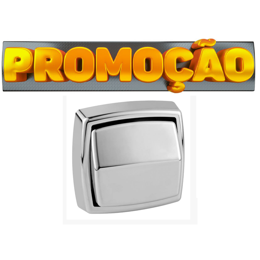 Acabamento Válvula Descarga Hydra Cromada Abs Luxo Banheiro Tampa Descarga
