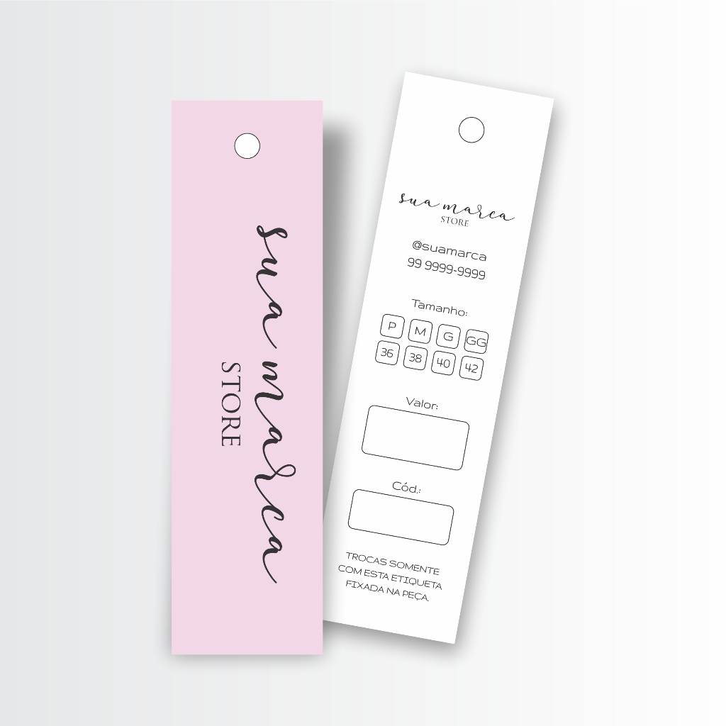 Etiqueta tag palito personalizada - 1000 un em Oferta na Shopee