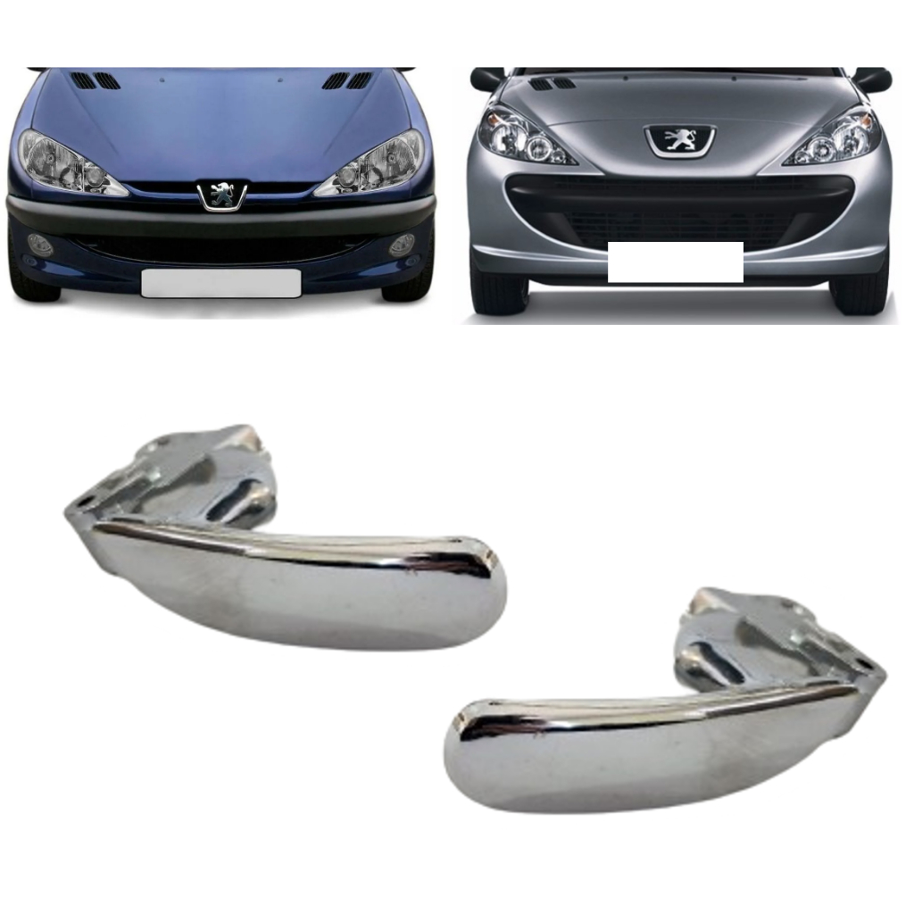 Maçaneta Interna Peugeot 206 207 1999 2000 Á 2014 Cromada