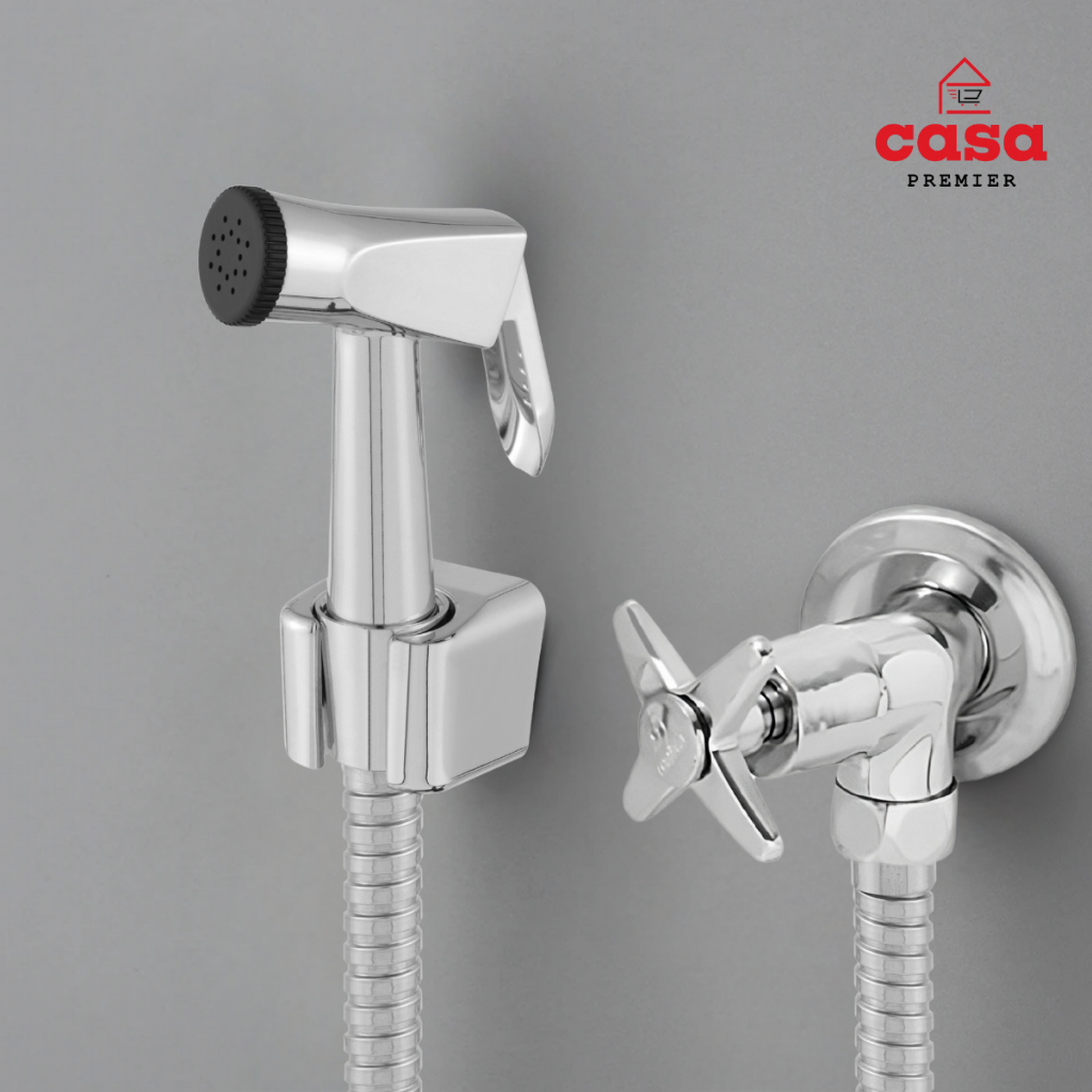 Duchinha Higiênica De Banheiro Chuveirinho 100% Metal Inox Cromado Higienico Modelo C 23 1,20m