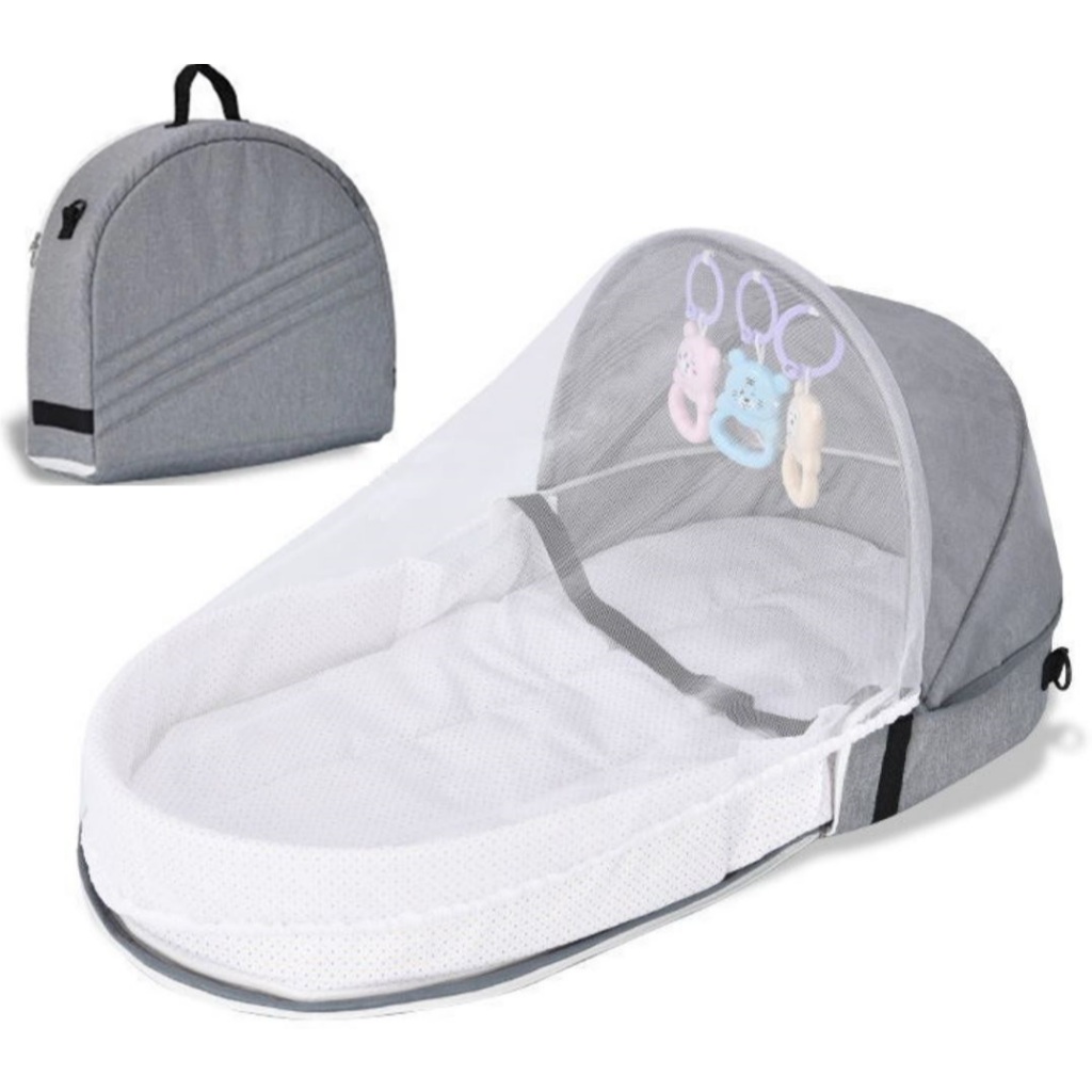 Mini Berço Portátil Bebe Ninho Redutor C/ Mosquiteiro Acolchoado