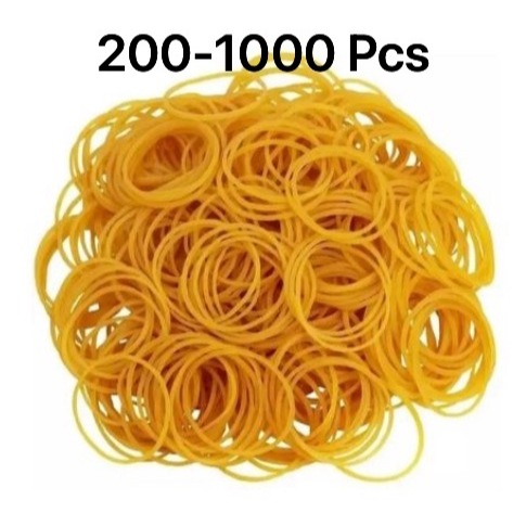 Kit com 200 / 300 / 400 / 500 / Unidades de Elástico Plástico Silicone Amarelo A Pronta Entrega