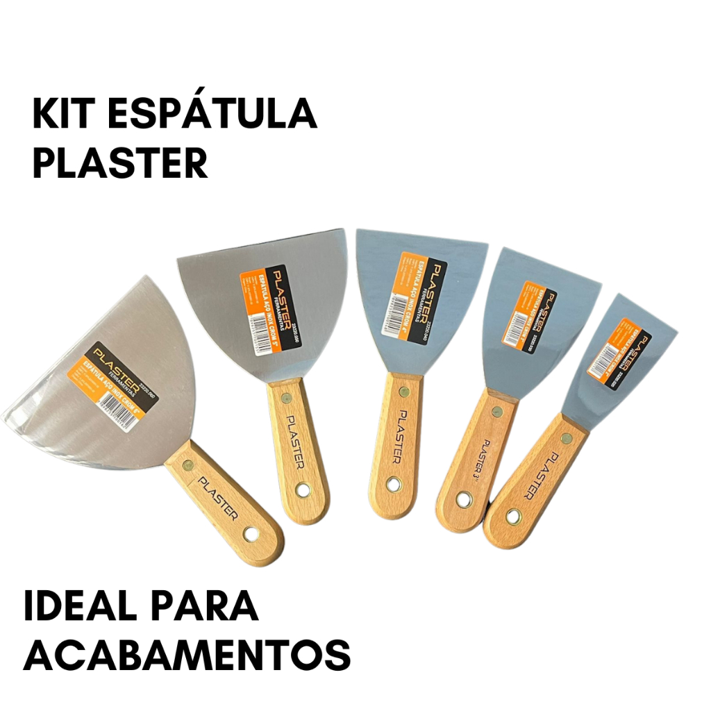 Kit 5 Espátula Inox Gesseiro/pintor 15cm 12cm 10cm 7cm 5cm em Oferta na Shopee