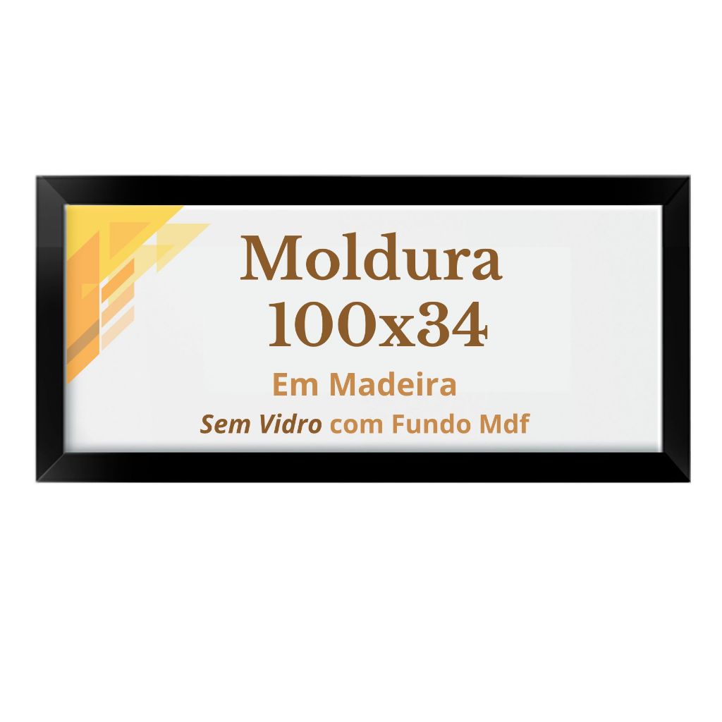 Moldura 100x34 Quebra Cabeça Quadro 34x100 Sem Vidro