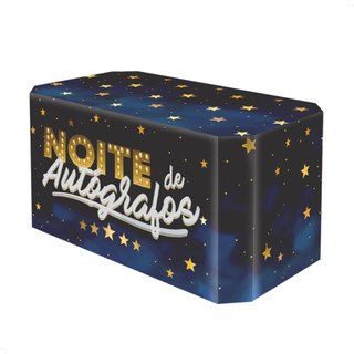 Capa de Mesa Festa Noite De Autógrafos Festa Decoração Em Tecido Forro Veste Fácil