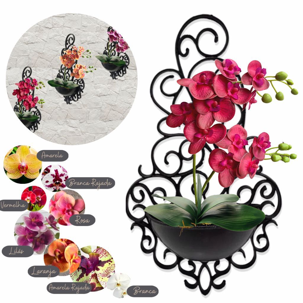 Arranjo De Orquídea em vaso Arandela De Parede Casa Decoração Arranjo Completo em Oferta na Shopee