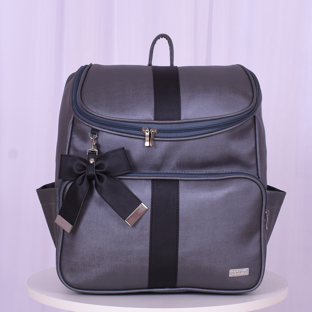 Mochila Maternidade Menina/Menino Berlim Grafite/Preto - 01 Peça