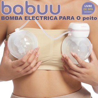 Bomba de leite elétrica de dupla sucção  Portátil Dupla Elétrica Mãos-Livres Recarregável e Silenciosa BABUU em Oferta na Shopee