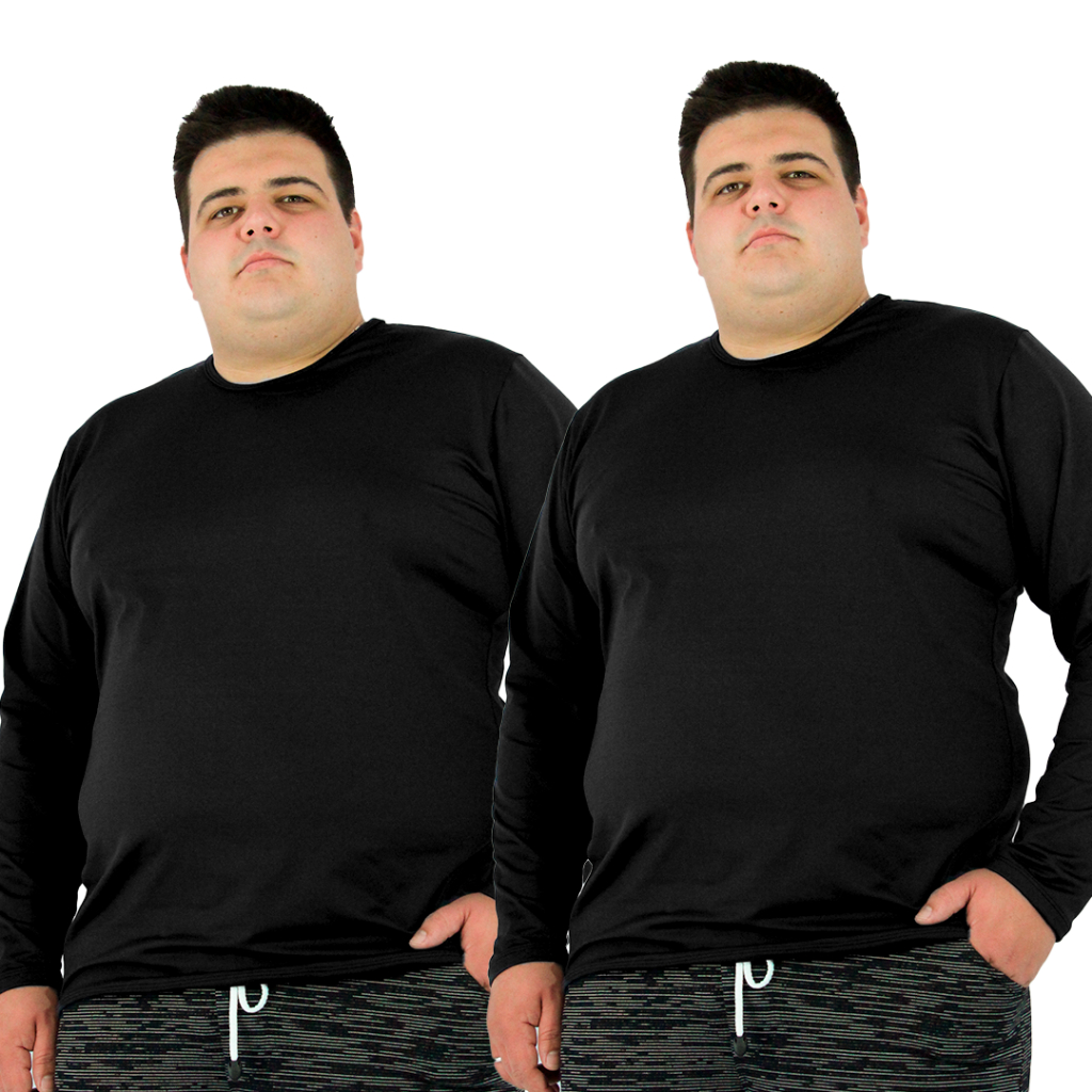 Kit 2x Blusas Térmicas Inverno Térmica Masculina Plus Size - Ótima Para Frio em Oferta na Shopee