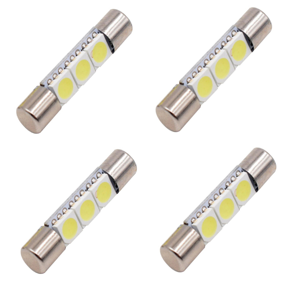 4 Lâmpadas Torpedo 28mm 3 LED