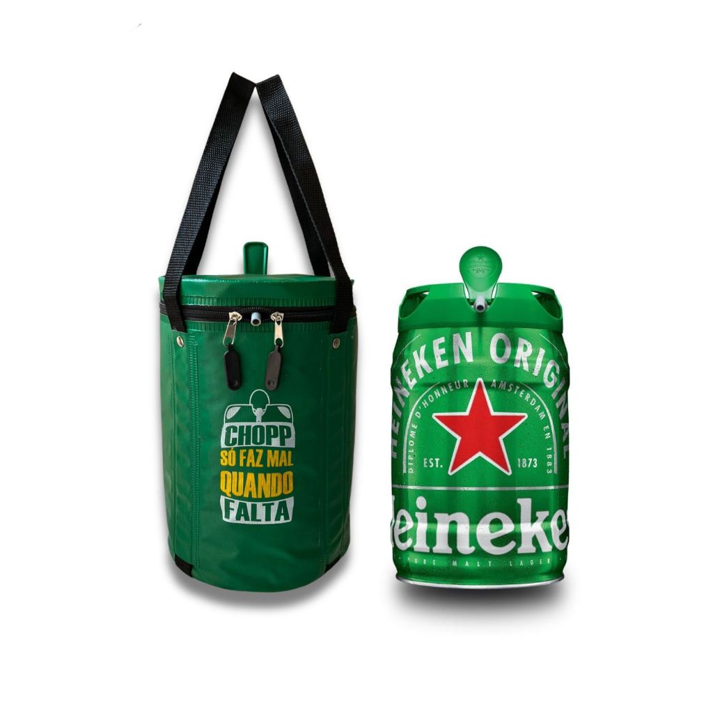 Kit Bolsa Térmica para Barril de Chopp 5 Litros Original Cooler Bag Alça Reforçada Envio Hoje