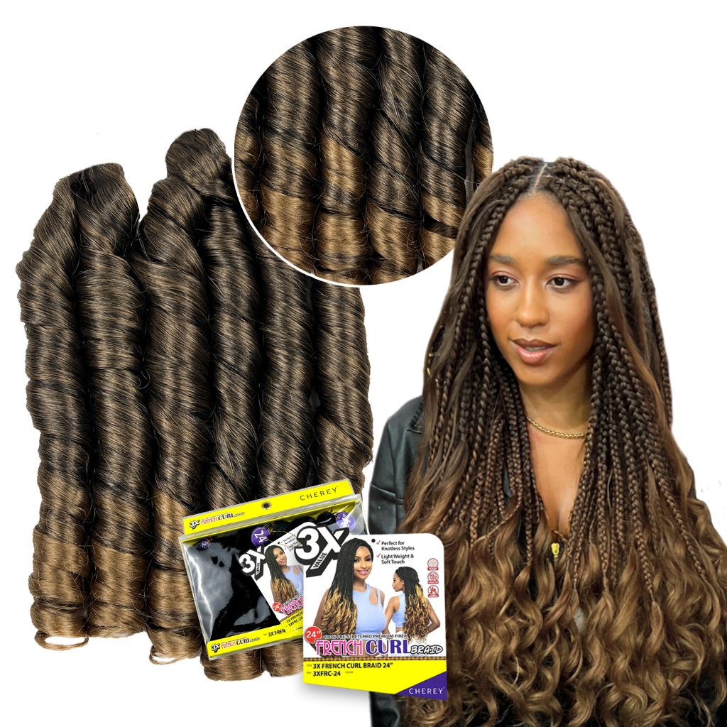 Cabelo Liso Ondulado Para Trança French Curl 200gramas Braid Cherey