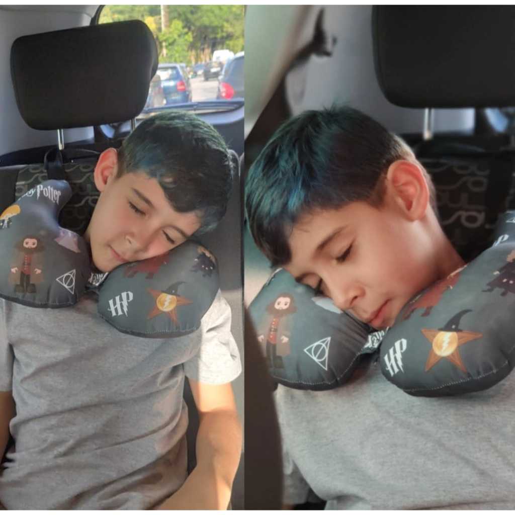 Apoio Protetor Cabeça Pescoço Infantil Carro Ajustável Infantil e adulto