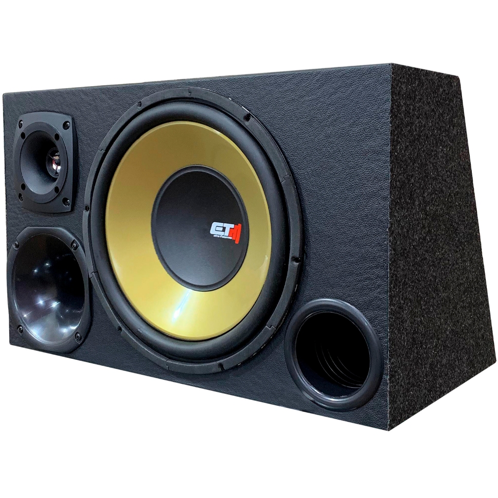 Som Automotivo Caixa Trio Duto Completa Subwoofer 12 Pol Etm Driver Corneta Tuiter - Spare Parts and Accessories for Vehicles