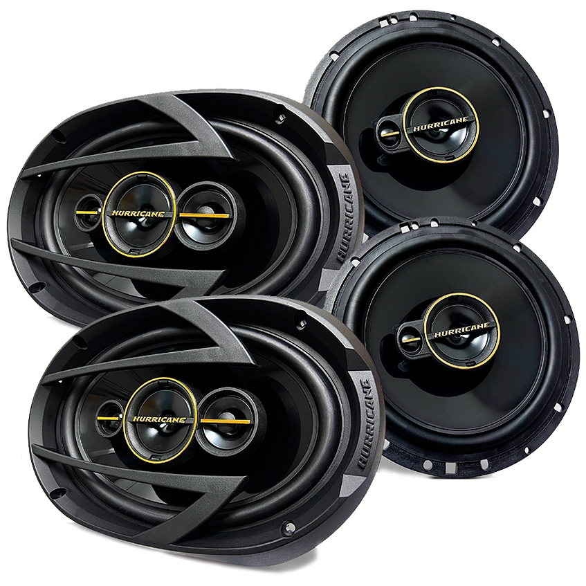 Kit Prático Hurricane Aurum Alto Falante 6 e 6x9 Polegadas 380w Rms - PORTA, TAMPÃO PORTA MALA em Oferta na Shopee