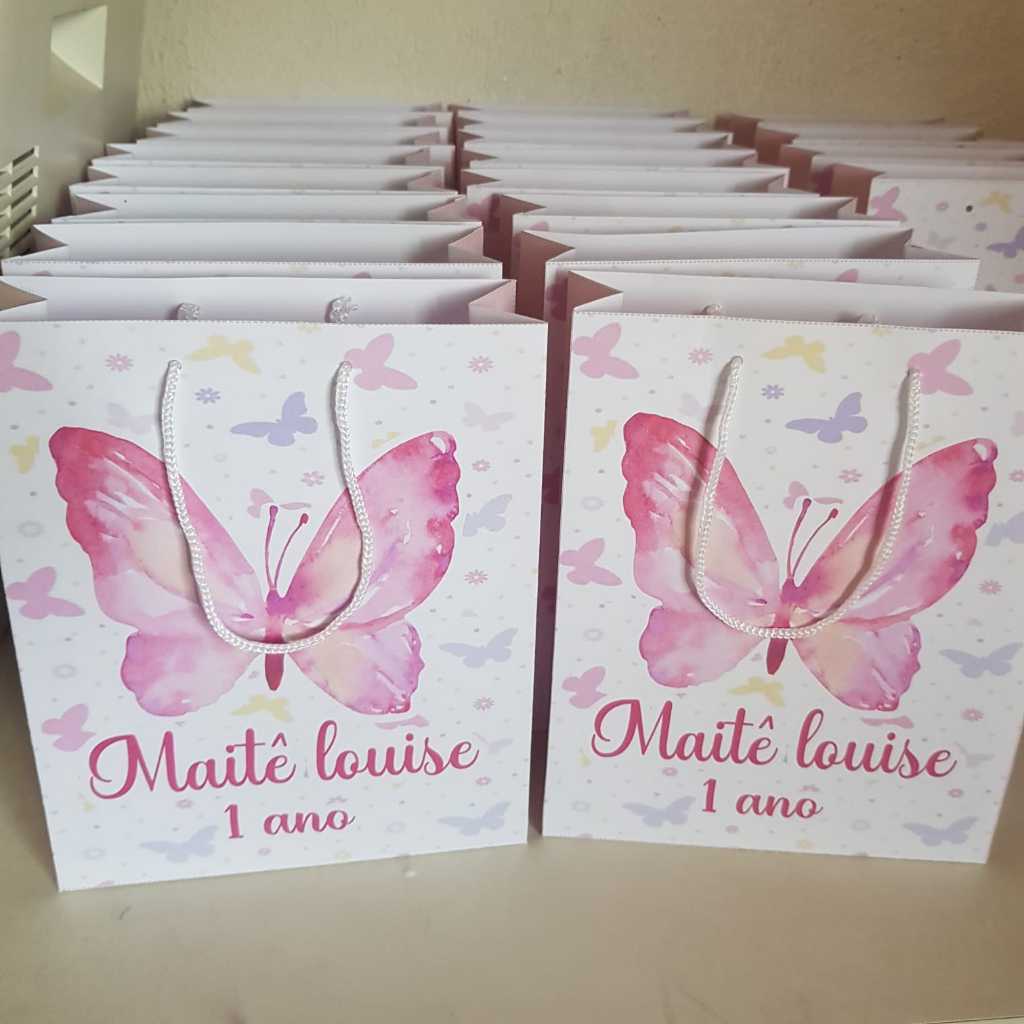 Sacolinhas de Papel Personalizadas 15 unidades - papel 180g