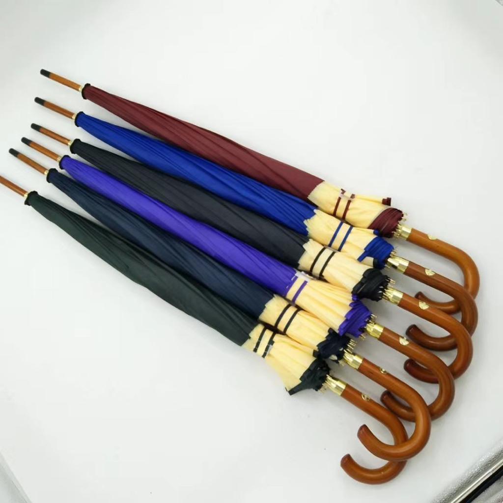 Guarda Chuva Grande Automático Unissex Portaria Reforçado Cabo De Madeira em Oferta na Shopee