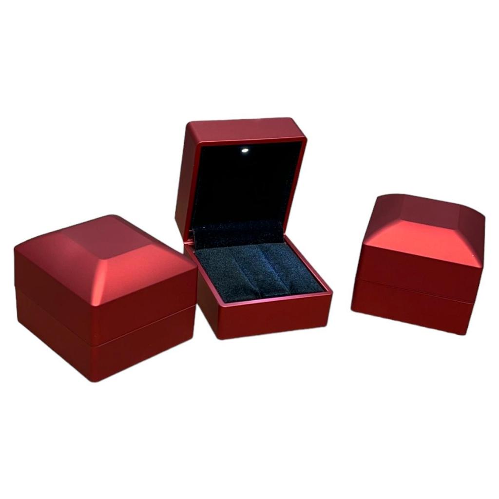 Caixinha de alianças com LED linha luxo Iluminado 2 fendas em Oferta na Shopee