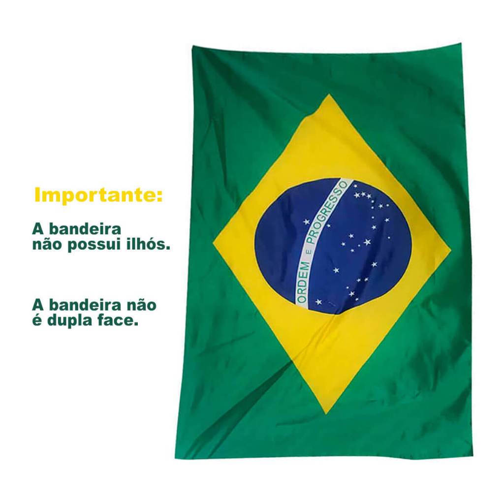 Bandeira Grande do Brasil (140x90cm) Poliéster Bandeira Nacional Copa Manifestação Brasil