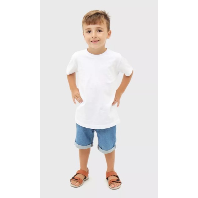 Kit 5 camiseta básica Infantil 100% Poliester em Oferta na Shopee