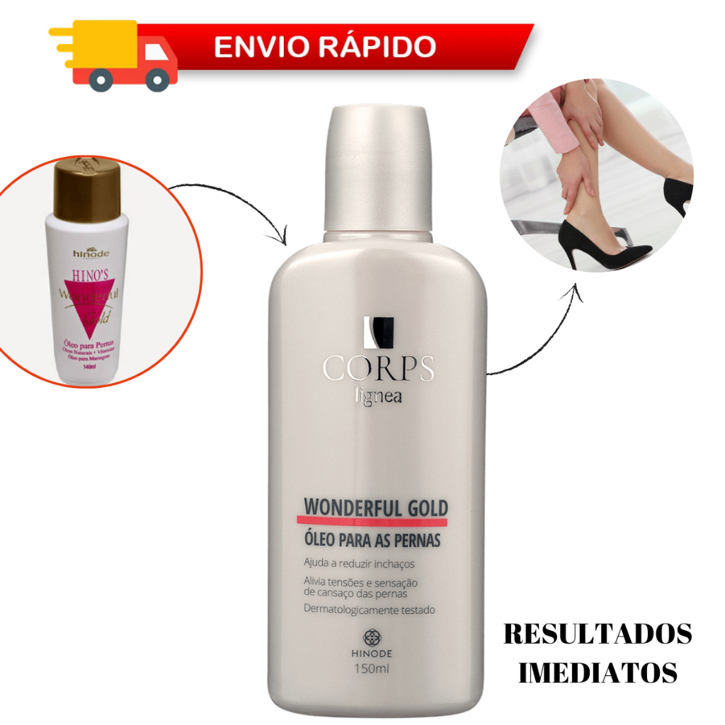 Oleo Para As Pernas Cansadas Wonderful Gold Corps Lígnea Hinode 150ML (ORIGINAL)
